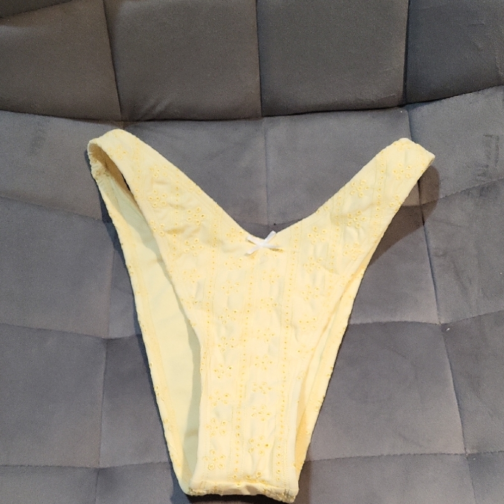 Yellow High-Cut Bikini Bottom